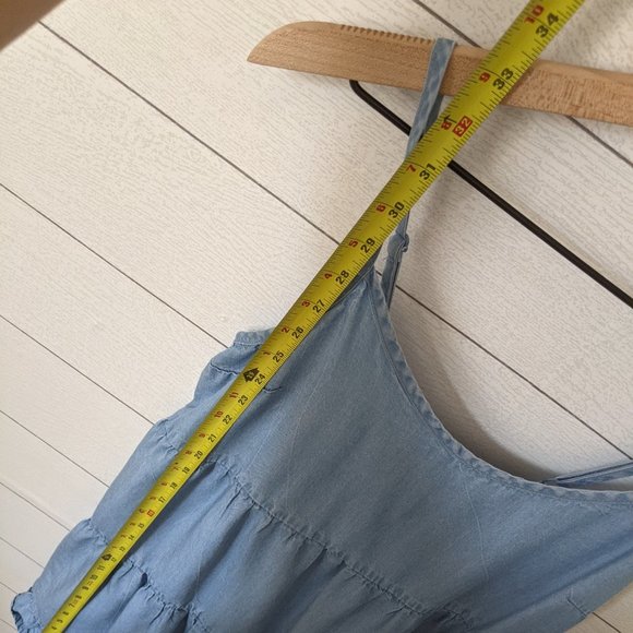 Mossimo Chambray Tiered Sundress S - Picture 2 of 6